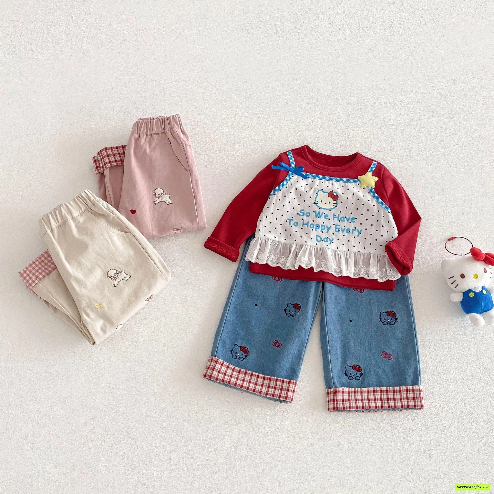 SÉT ÁO DỄ THƯƠNG MIX QUẦN KITTY