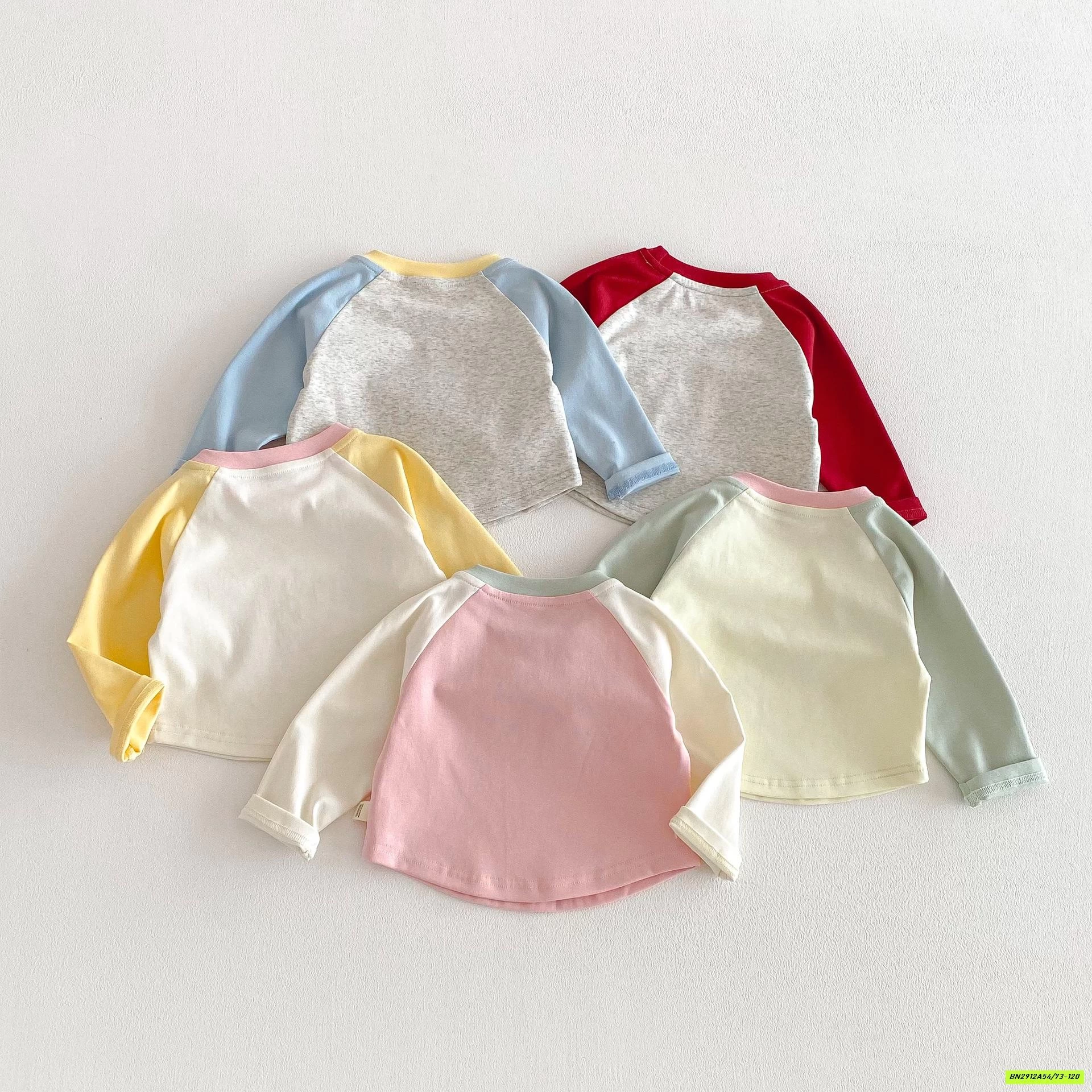 ÁO THUN PHỐI MÀU TAY DỄ THƯƠNG