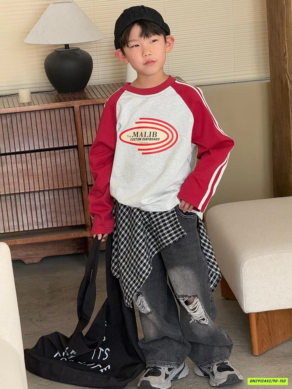 ÁO THUN XÁM PHỐI TAY ĐỎ