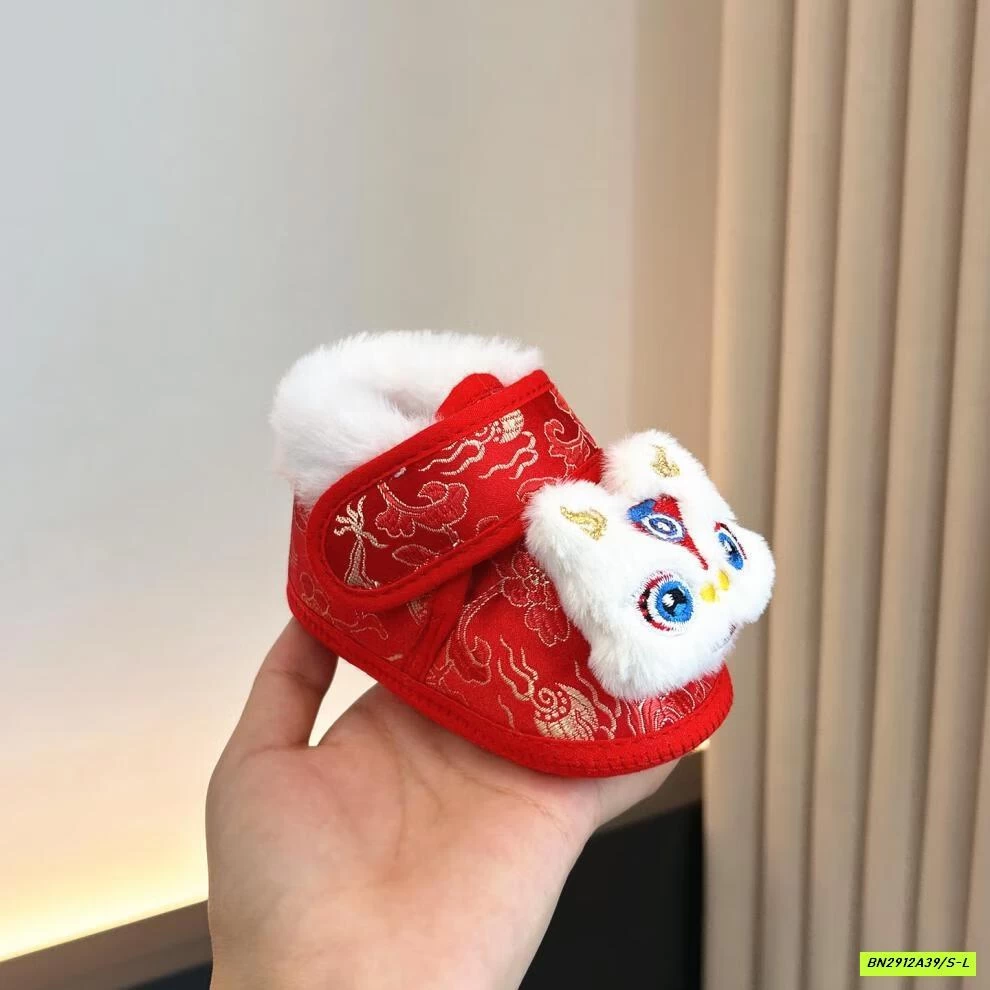 GIÀY BÉ SƠ SINH LÓT LÔNG DIỆN TẾT
