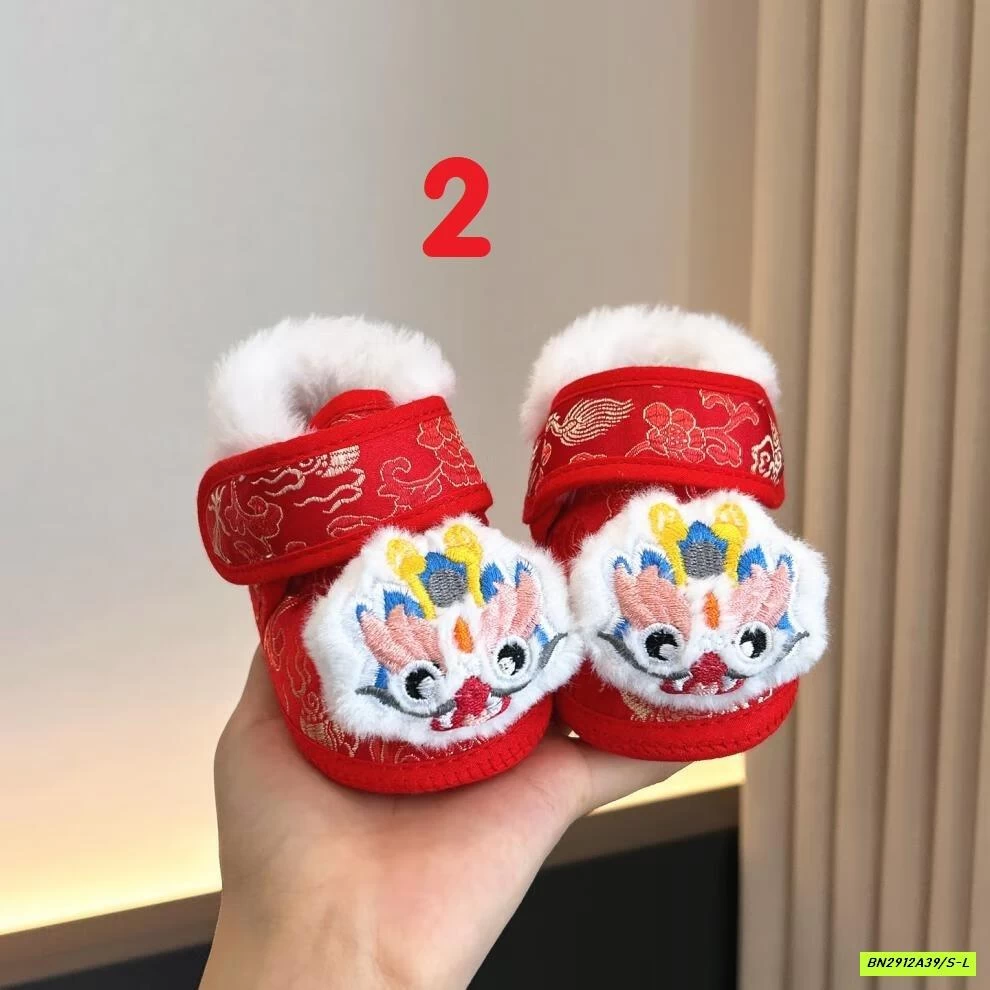 GIÀY BÉ SƠ SINH LÓT LÔNG DIỆN TẾT