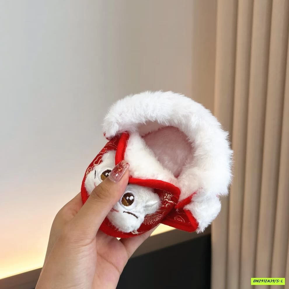 GIÀY BÉ SƠ SINH LÓT LÔNG DIỆN TẾT