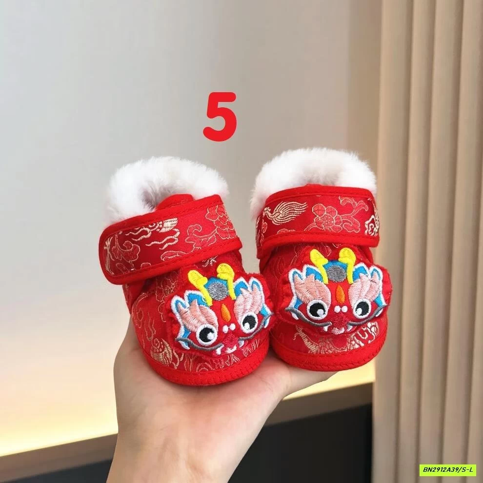 GIÀY BÉ SƠ SINH LÓT LÔNG DIỆN TẾT