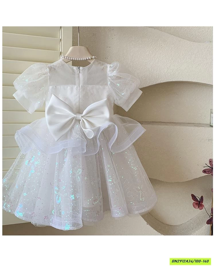 ĐẦM CÔNG CHÚA TAY BỒNG ĐÍNH CƯỜM BLUETOWN