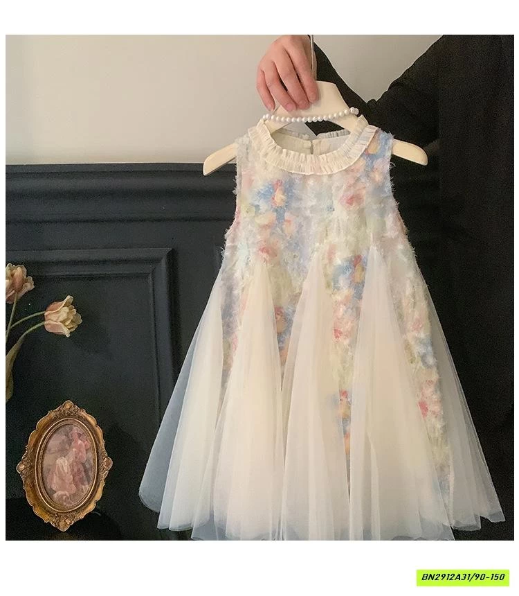 ĐẦM VOAN HOA SẮC MÀU BLUETOWN