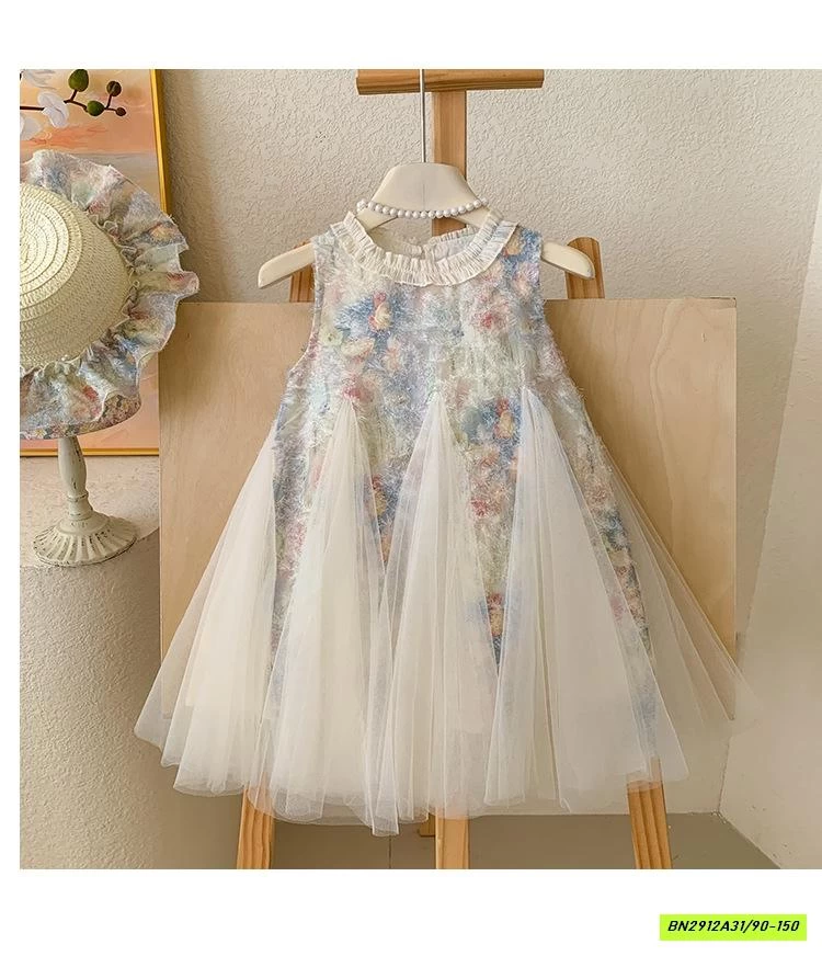 ĐẦM VOAN HOA SẮC MÀU BLUETOWN