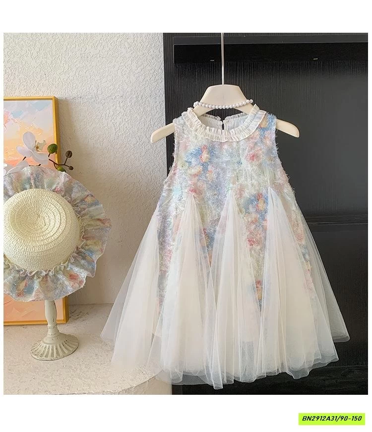 ĐẦM VOAN HOA SẮC MÀU BLUETOWN