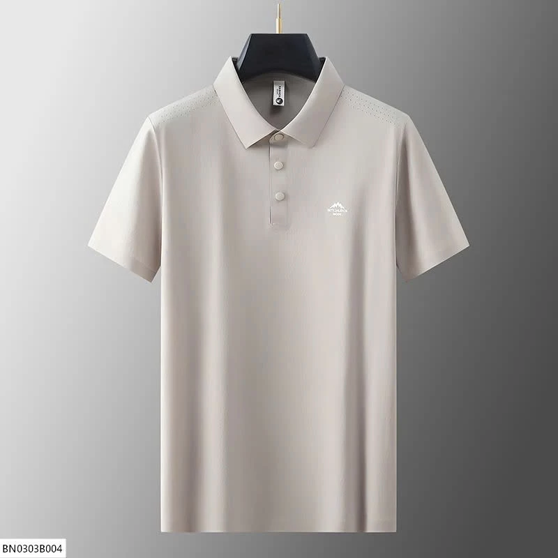 ÁO POLO NAM TRƠN MÀU LOGO NỔI