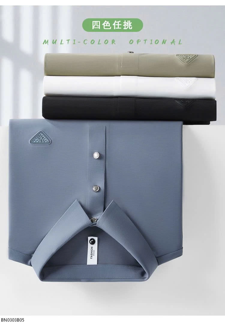 ÁO POLO NAM TRƠN MÀU LOGO TAM GIÁC YD