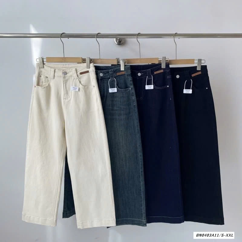 JEANS SUÔNG CẠP CAO