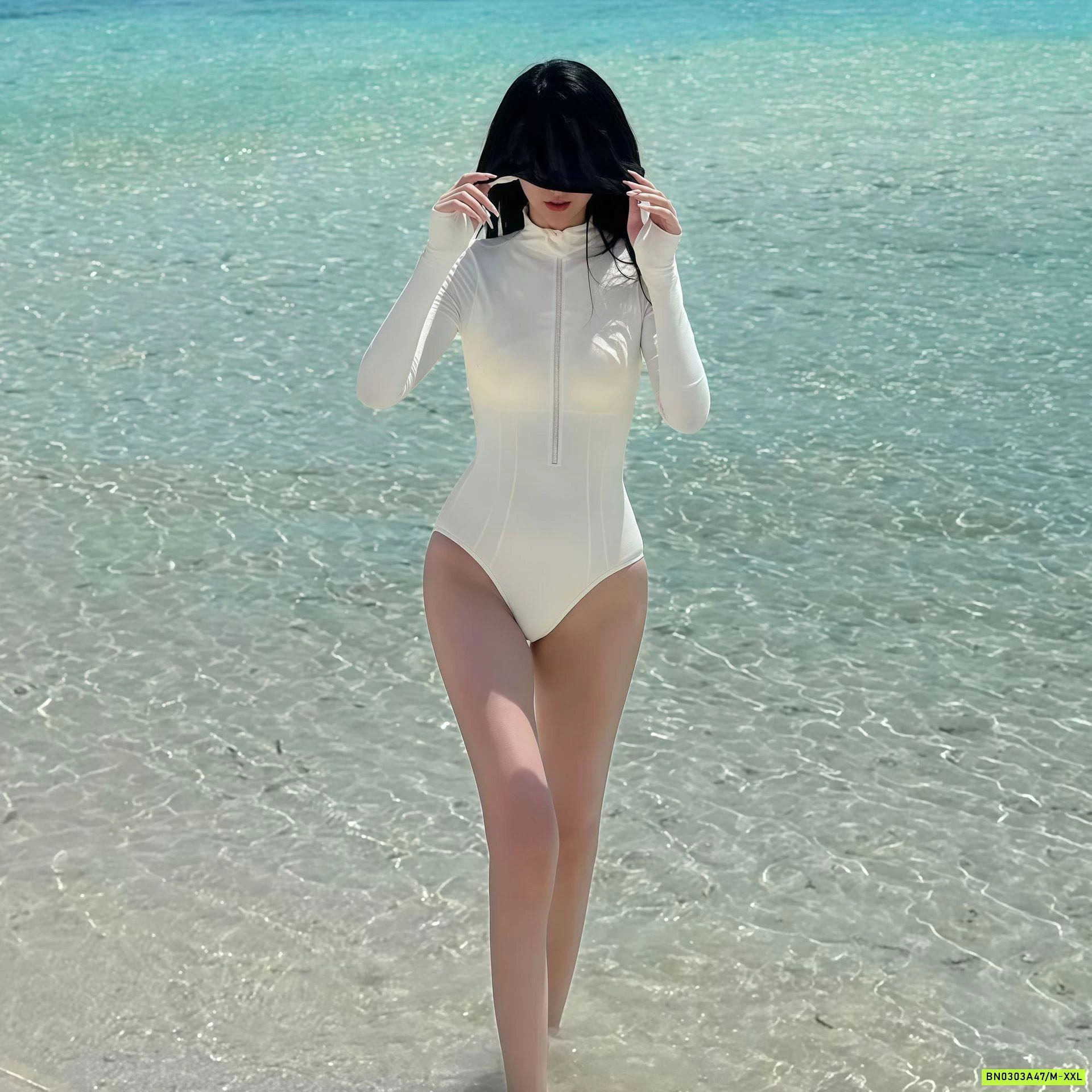 BỘ BƠI DÀI TAY TRƠN CAO CỔ