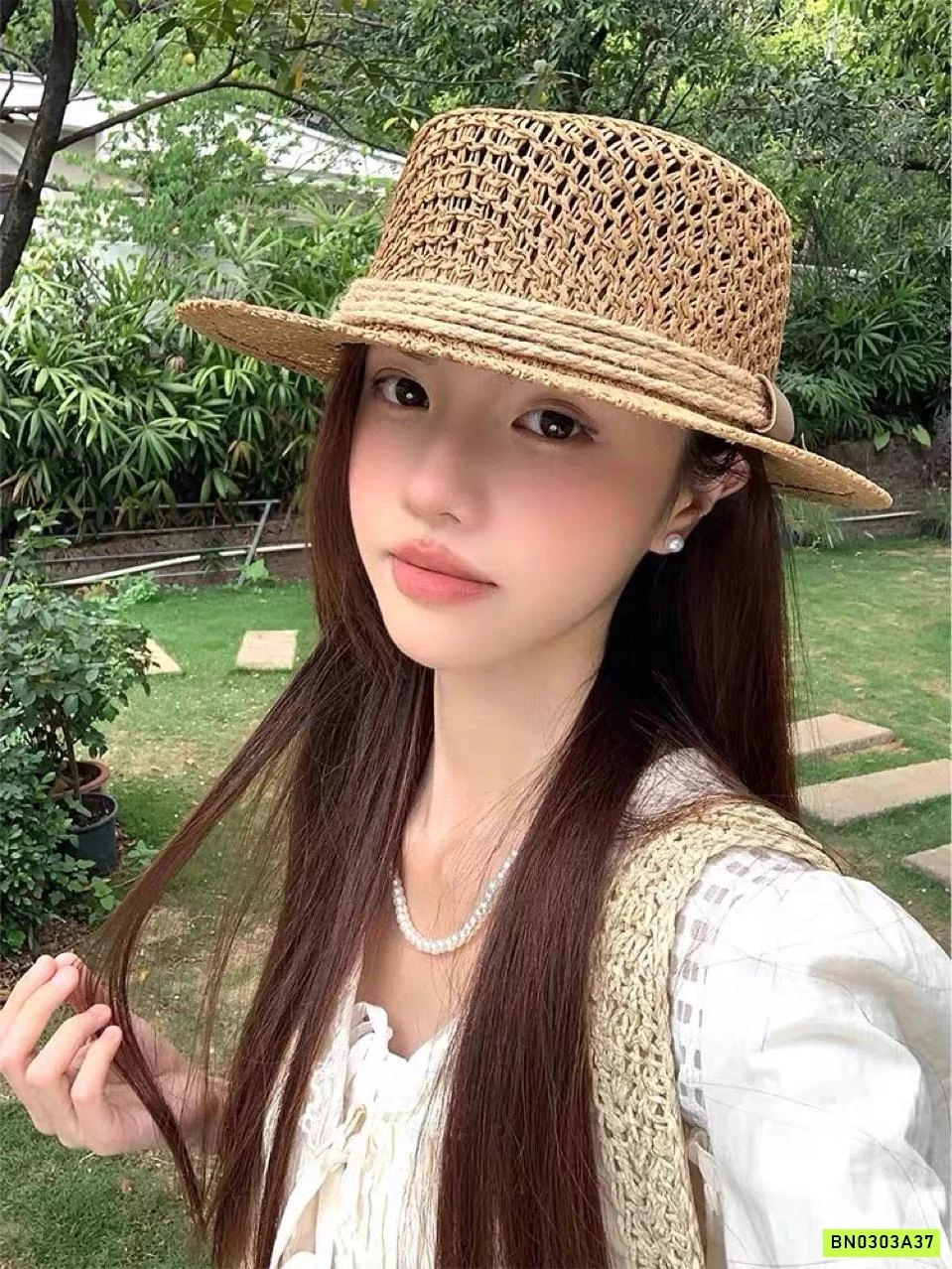 MŨ CÓI CHÓP PHẲNG VINTAGE NỮ