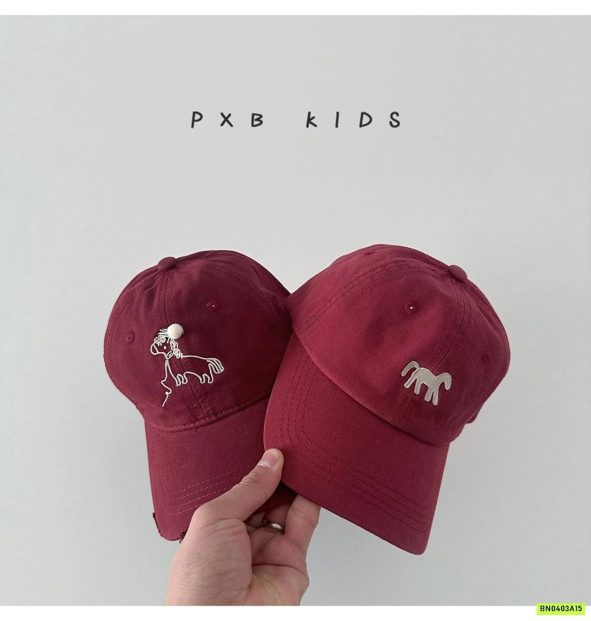 MŨ KẾT ĐỎ ĐÔ THÊU NGỰA