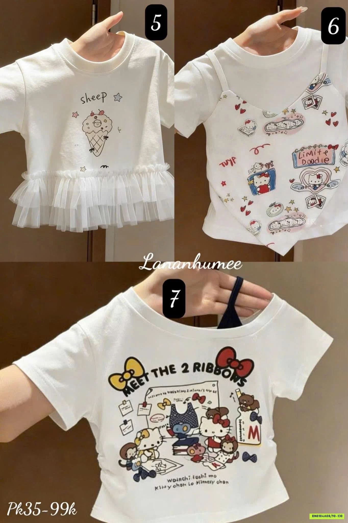 BST ÁO PHÔNG BÉ GÁI