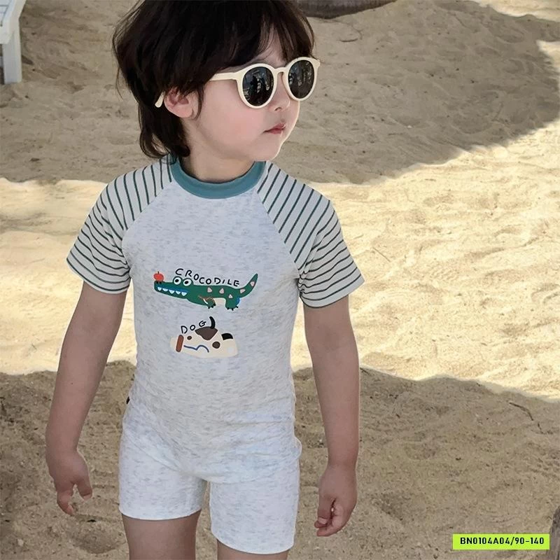 BỘ BƠI BÉ TRAI HỌA TIẾT DÀI TAY