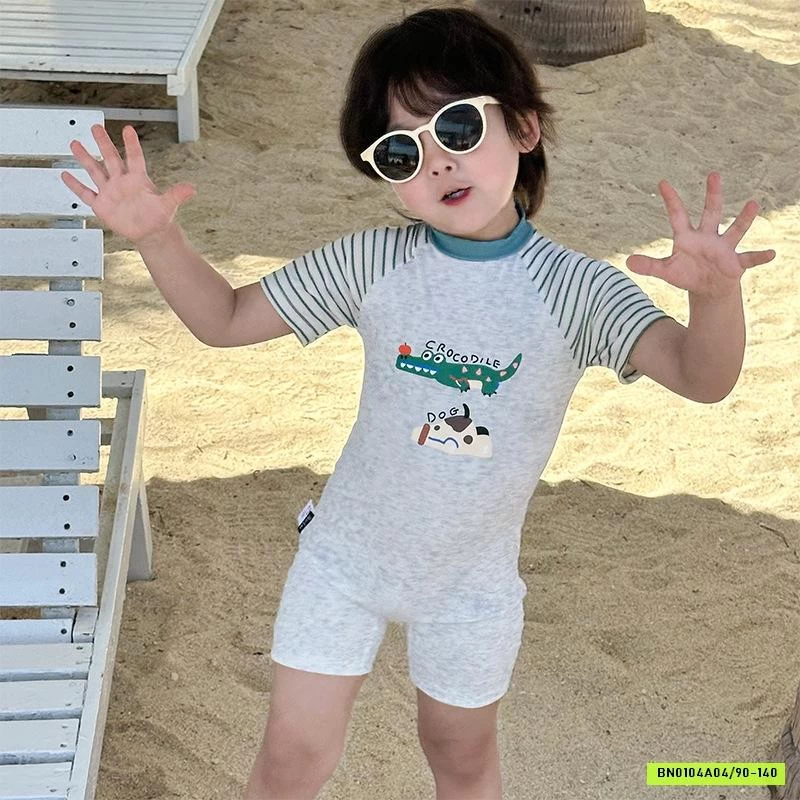 BỘ BƠI BÉ TRAI HỌA TIẾT DÀI TAY