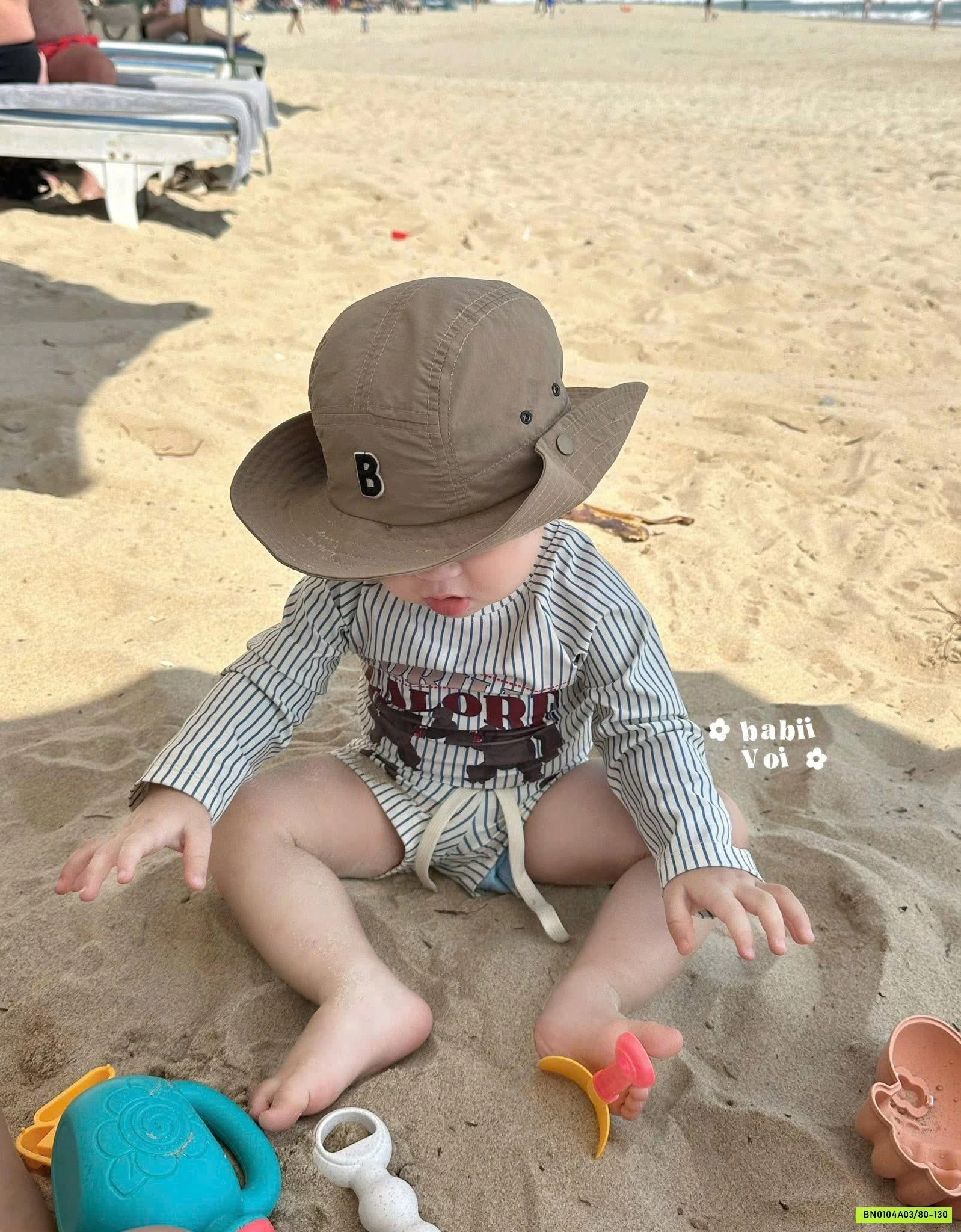 SÉT BƠI BÉ TRAI 3 CHI TIẾT ÁO DÀI TAY