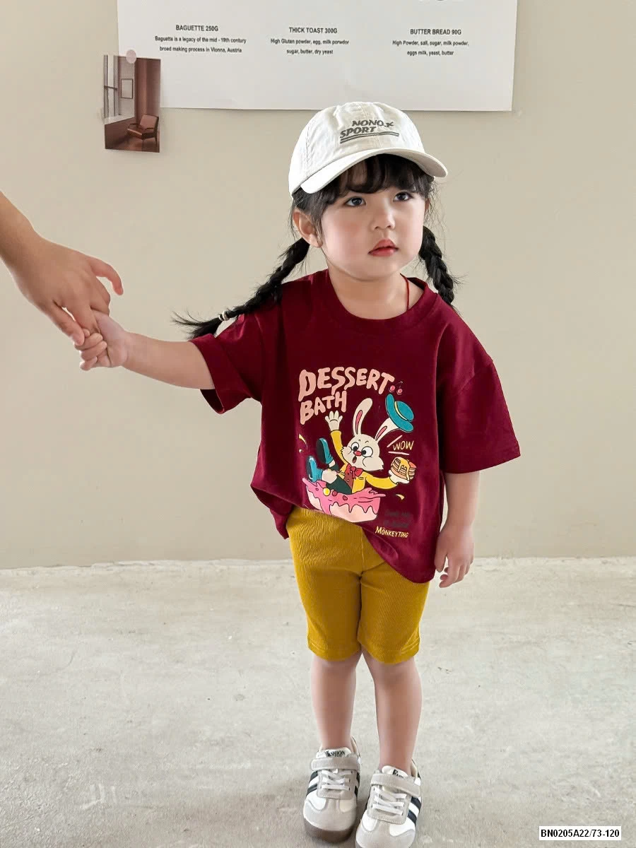 ÁO THUN ĐỎ IN THỎ