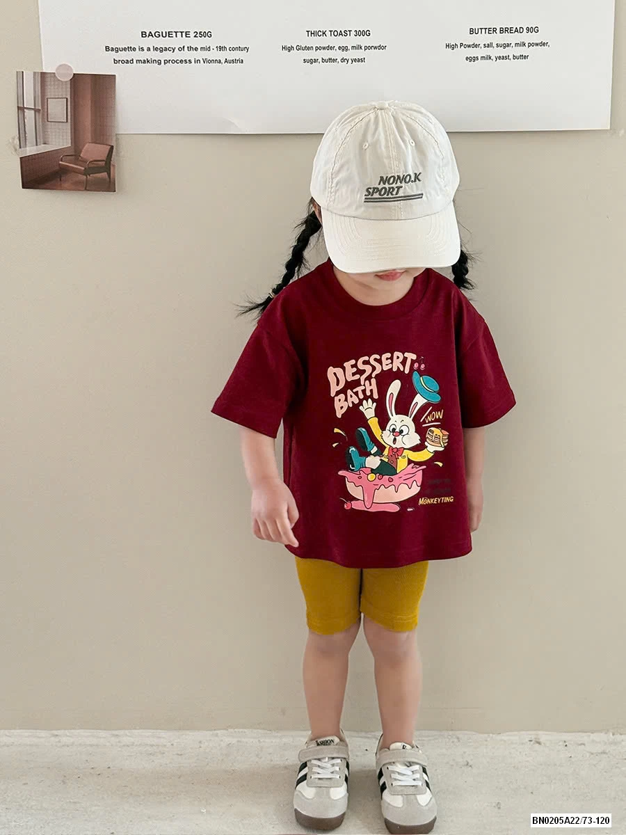 ÁO THUN ĐỎ IN THỎ