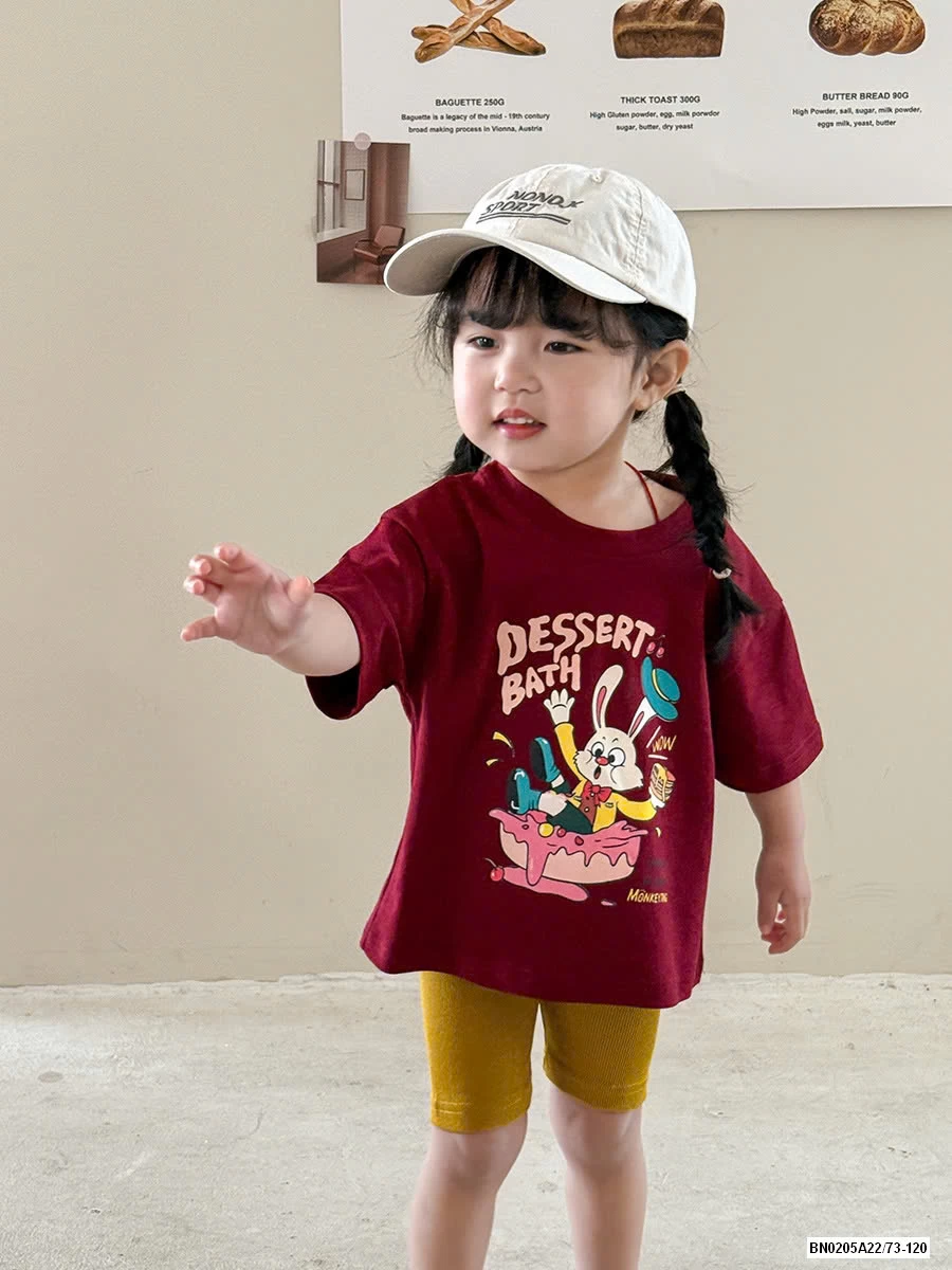 ÁO THUN ĐỎ IN THỎ