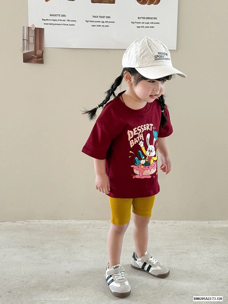 ÁO THUN ĐỎ IN THỎ