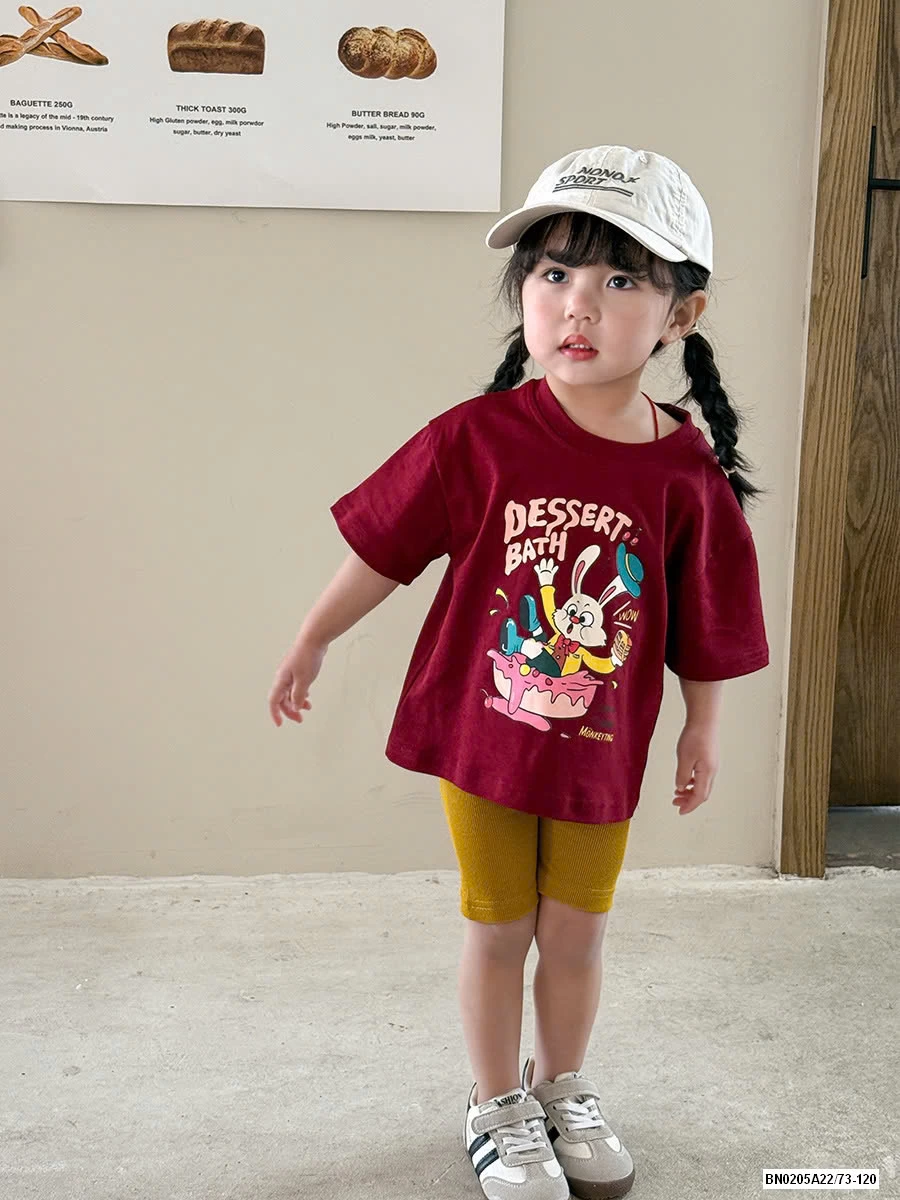 ÁO THUN ĐỎ IN THỎ