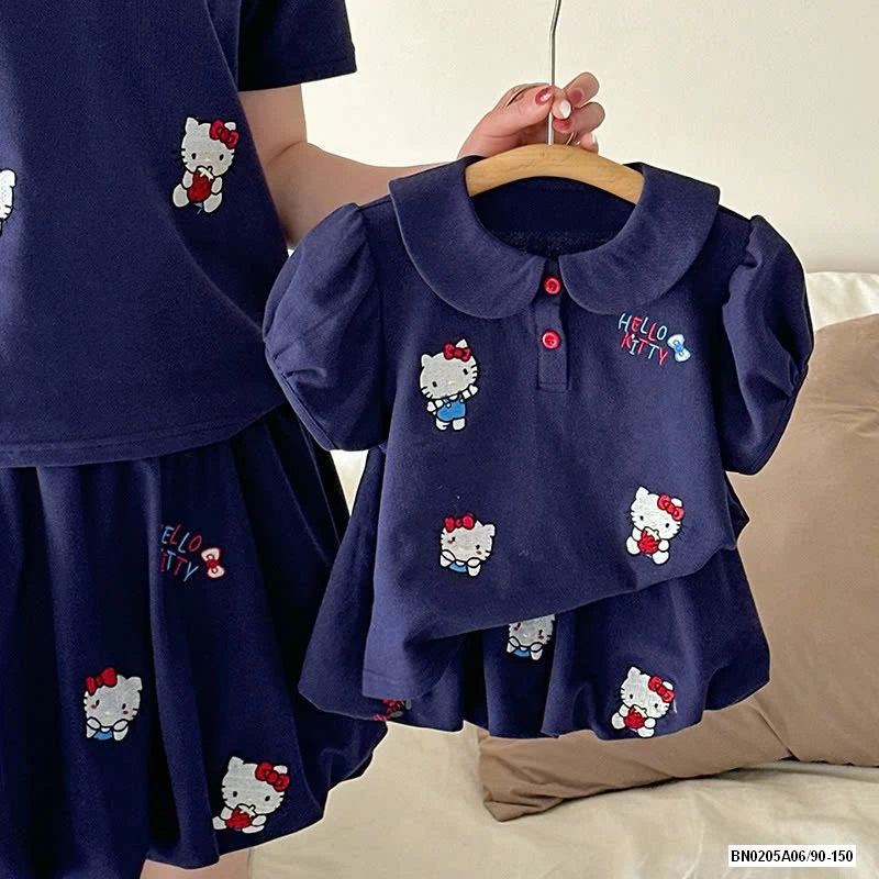 SÉT VÁY BÍ KITTY CỔ SEN