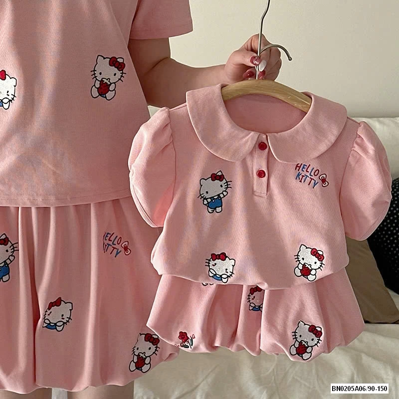 SÉT VÁY BÍ KITTY CỔ SEN