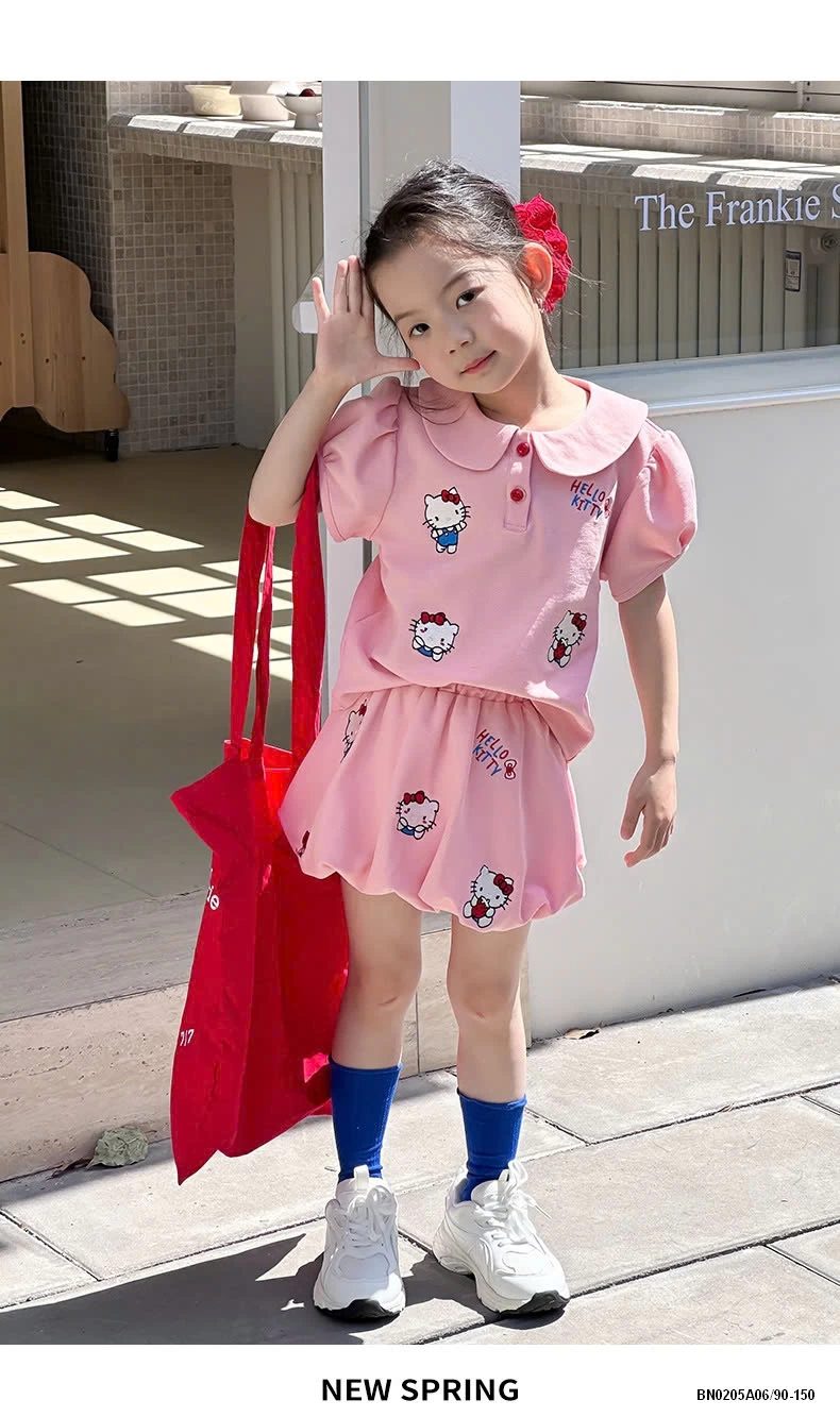 SÉT VÁY BÍ KITTY CỔ SEN