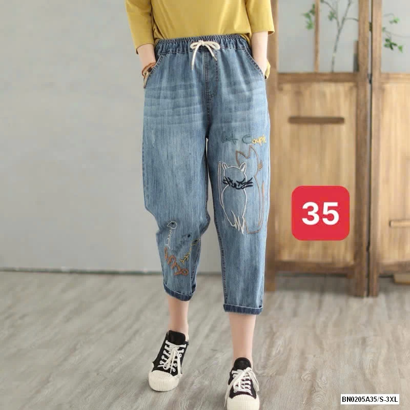 BAGGY JEASN THÊU XUẤT NHẬT