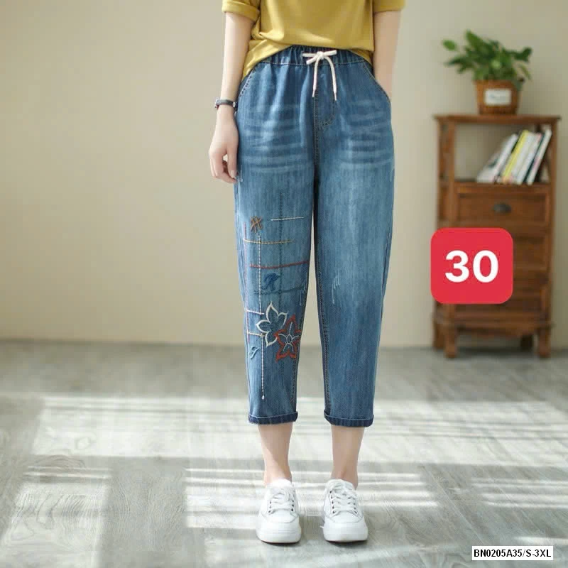 BAGGY JEASN THÊU XUẤT NHẬT