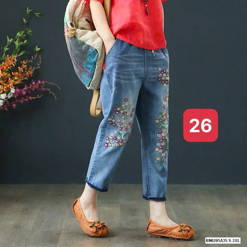 BAGGY JEASN THÊU XUẤT NHẬT