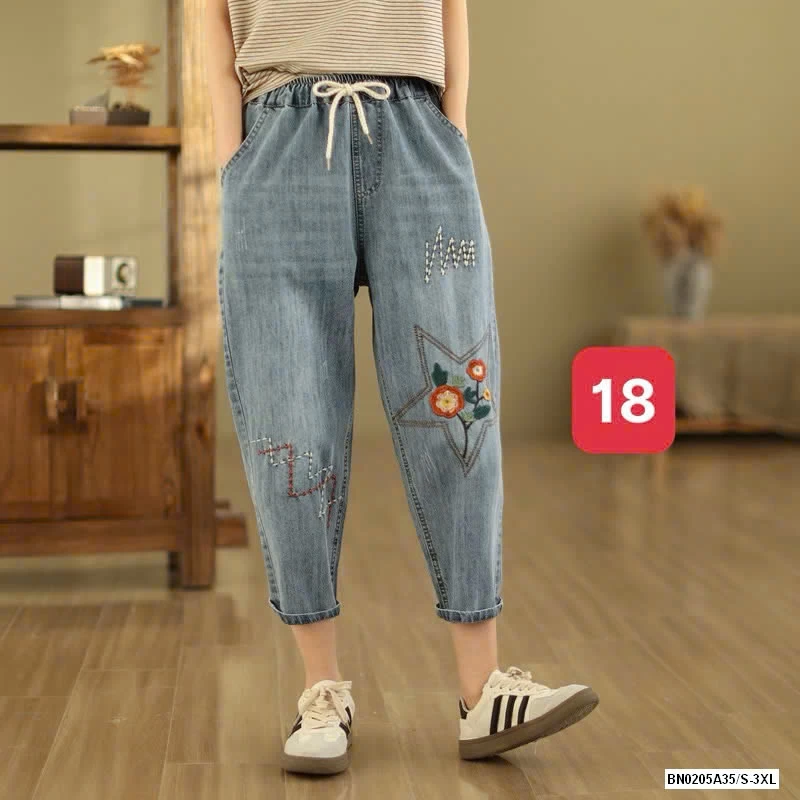 BAGGY JEASN THÊU XUẤT NHẬT