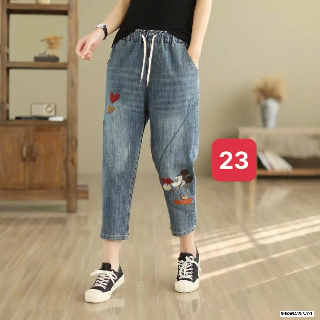 BAGGY JEASN THÊU XUẤT NHẬT