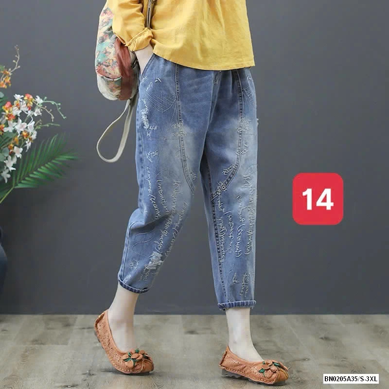 BAGGY JEASN THÊU XUẤT NHẬT