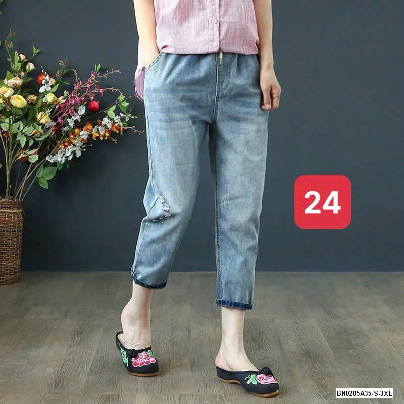 BAGGY JEASN THÊU XUẤT NHẬT