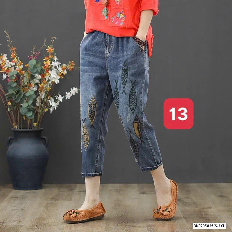 BAGGY JEASN THÊU XUẤT NHẬT