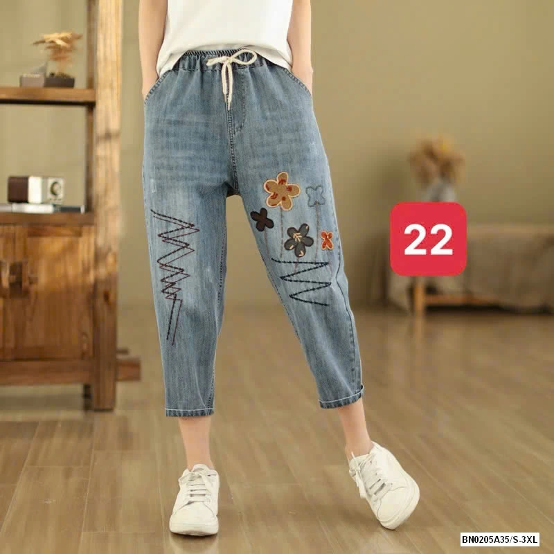 BAGGY JEASN THÊU XUẤT NHẬT