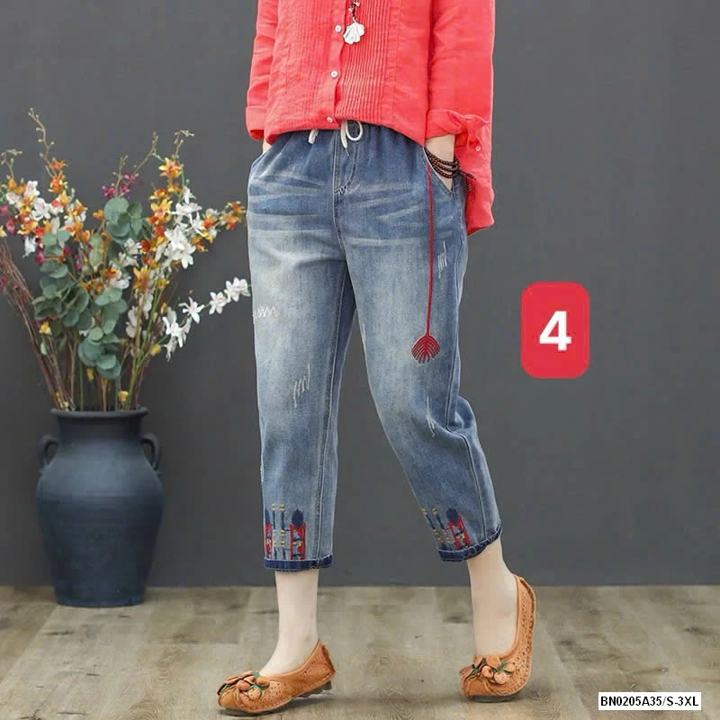 BAGGY JEASN THÊU XUẤT NHẬT