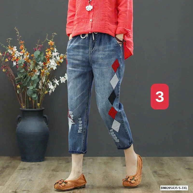 BAGGY JEASN THÊU XUẤT NHẬT