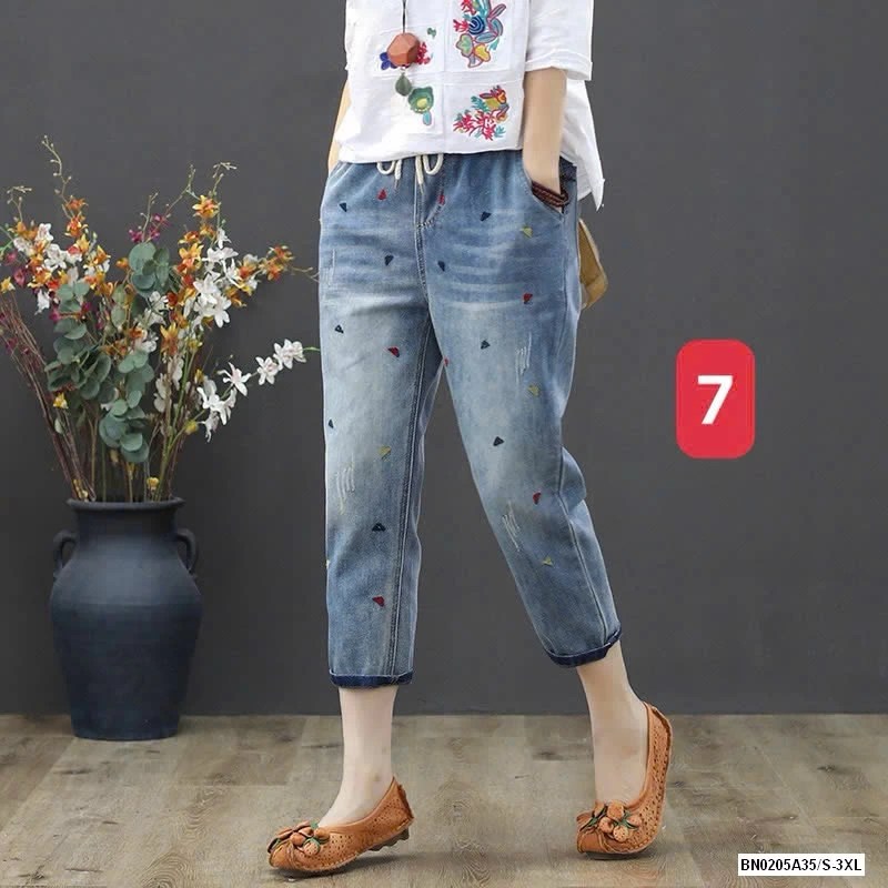 BAGGY JEASN THÊU XUẤT NHẬT