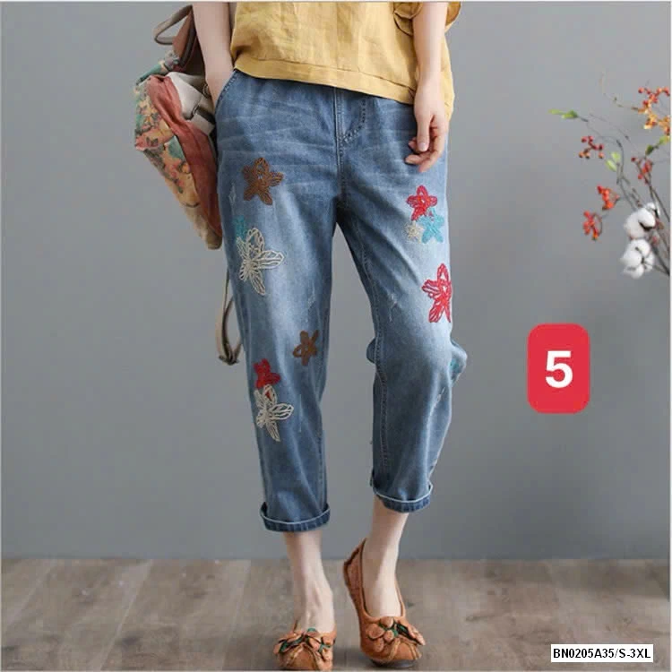 BAGGY JEASN THÊU XUẤT NHẬT