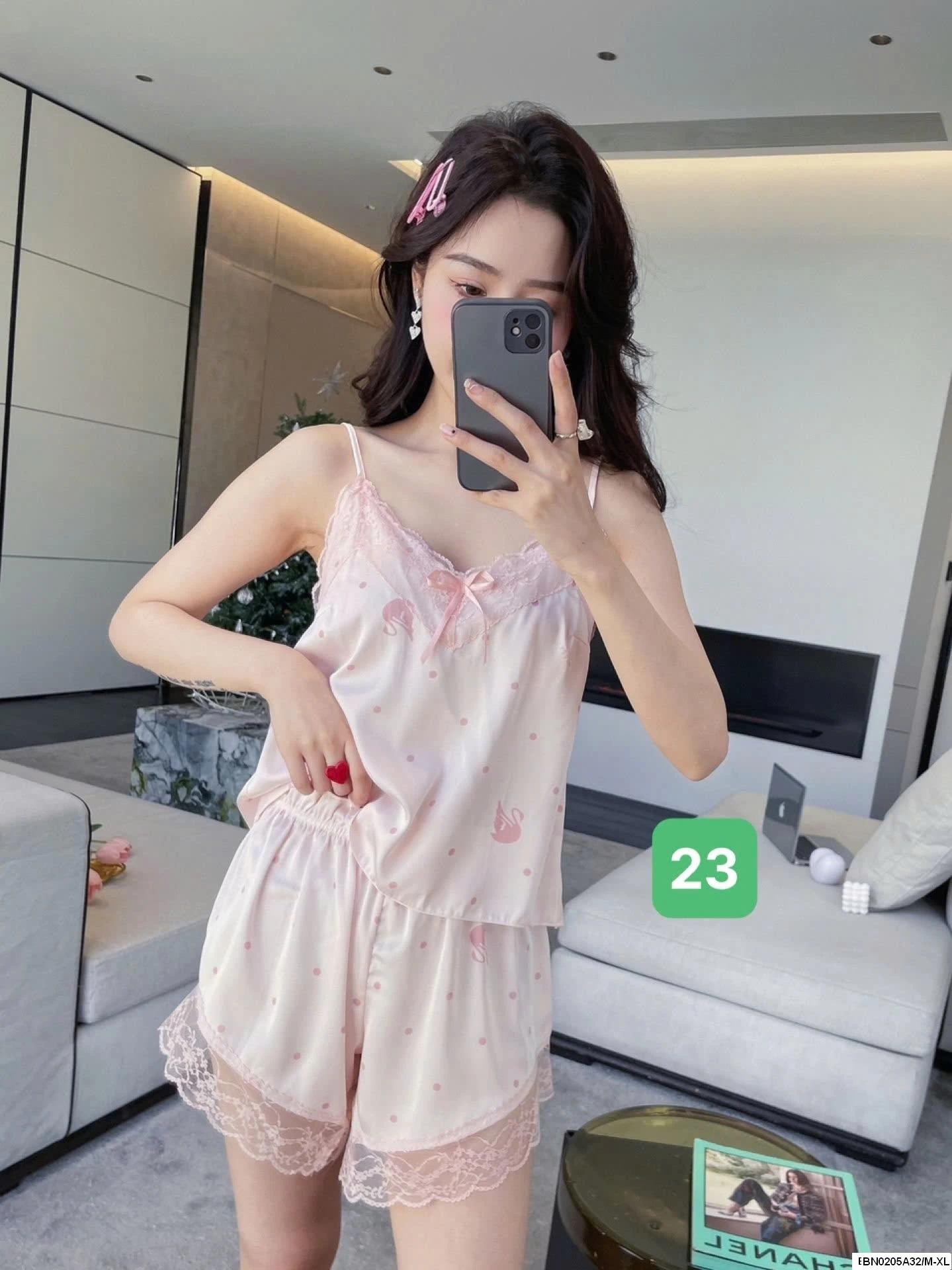 BỘ NGỦ LỤA 2 DÂY VIỀN REN