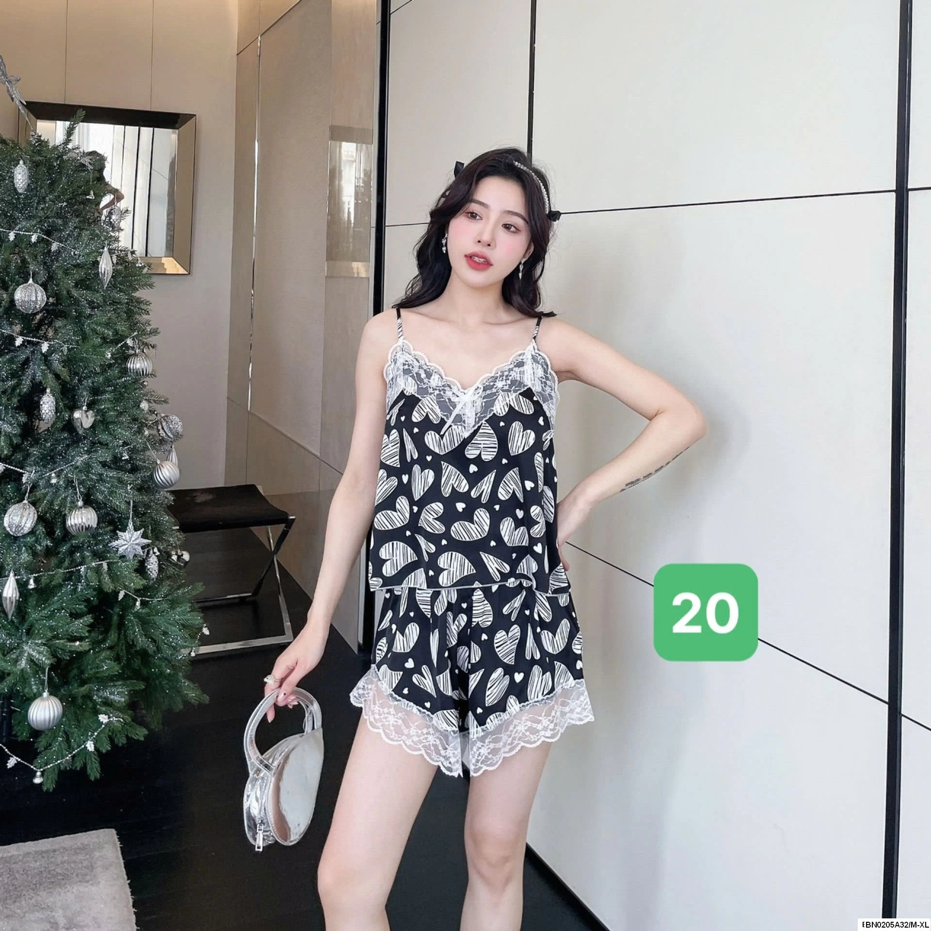 BỘ NGỦ LỤA 2 DÂY VIỀN REN