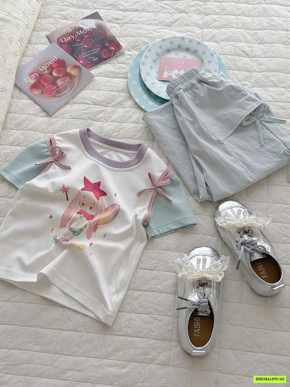 SÉT ÁO THỎ MIX QUẦN NƠ