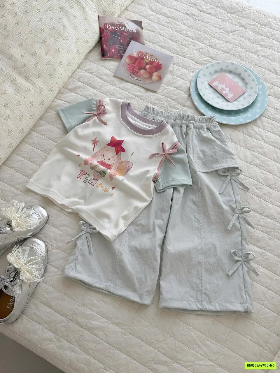 SÉT ÁO THỎ MIX QUẦN NƠ