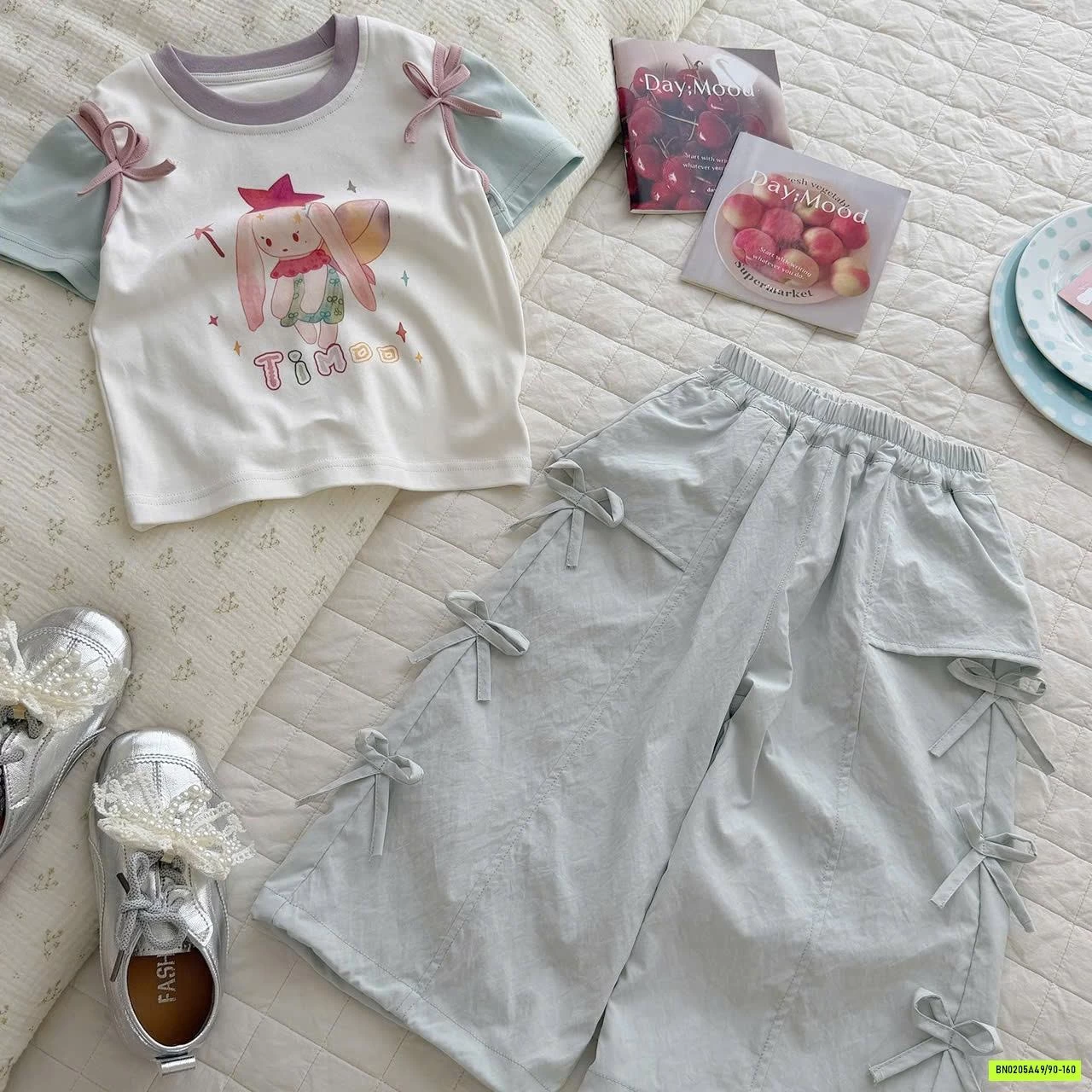 SÉT ÁO THỎ MIX QUẦN NƠ