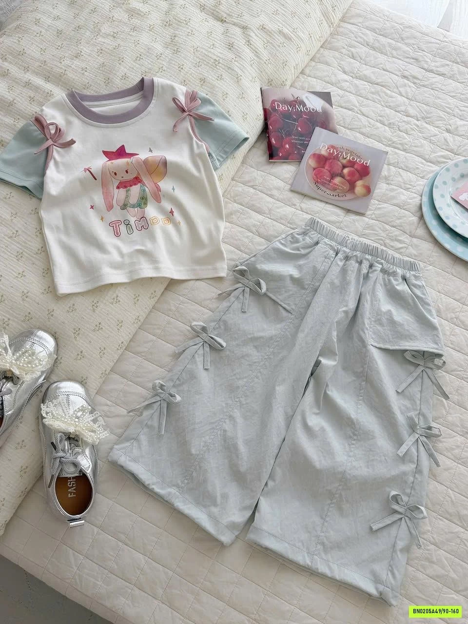 SÉT ÁO THỎ MIX QUẦN NƠ