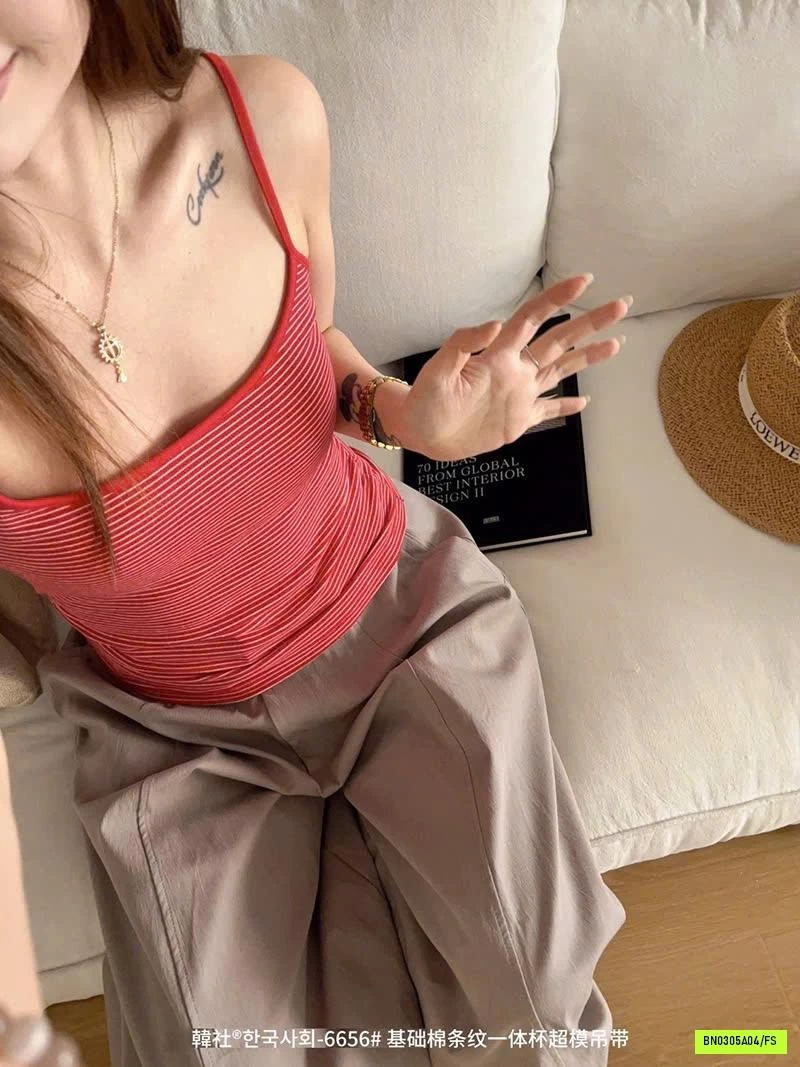 ÁO 2 DÂY KẺ KÈM BRA CHO NỮ