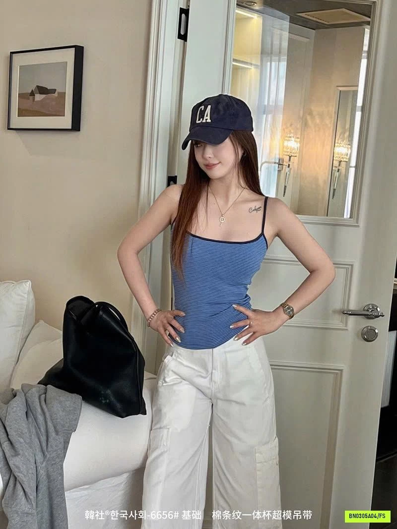 ÁO 2 DÂY KẺ KÈM BRA CHO NỮ